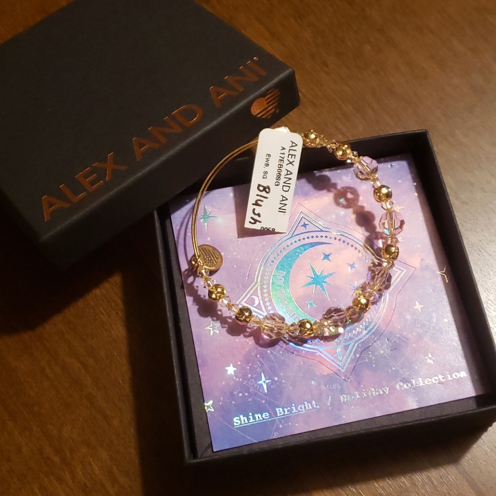 Alex and Ani blush crystal bracelet